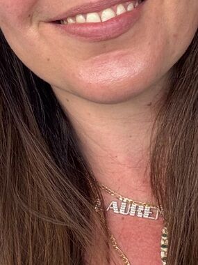 For Ever Fine Jewelry Custom Nameplate Lauren necklace 14k solid gold